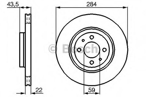 Disc frana FIAT BRAVA (182) (1995 - 2003) BOSCH 0 986 479 B49 piesa NOUA