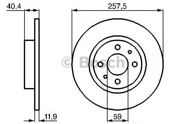 Disc frana FIAT BRAVO I (182) (1995 - 2001) BOSCH 0 986 478 343 piesa NOUA