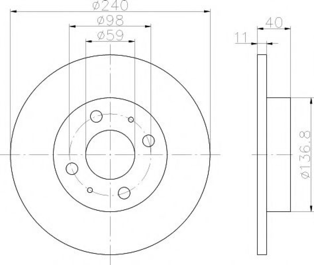 Disc frana FIAT BRAVO I (182) (1995 - 2001) TEXTAR 92061103 piesa NOUA