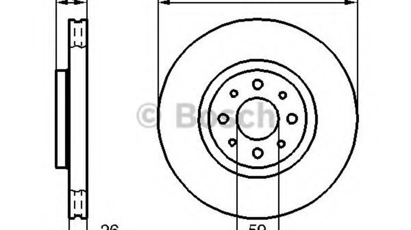 Disc frana FIAT BRAVO II (198) (2006 - 2016) BOSCH 0 986 479 B52 piesa NOUA