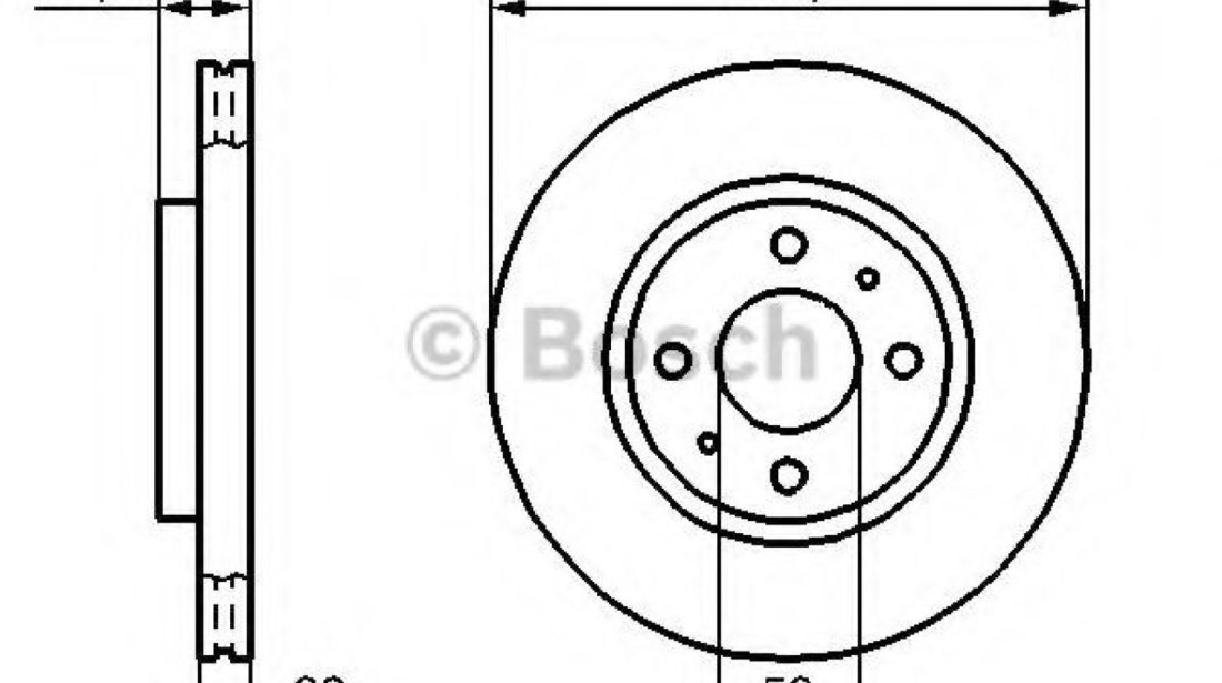 Disc frana FIAT DOBLO Microbus (223, 119) (2001 - 2016) BOSCH 0 986 478 639 piesa NOUA