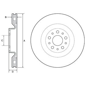 Disc frana FIAT DOBLO Microbus (263, 152) (2009 - 2016) KRIEGER 0950004348 piesa NOUA