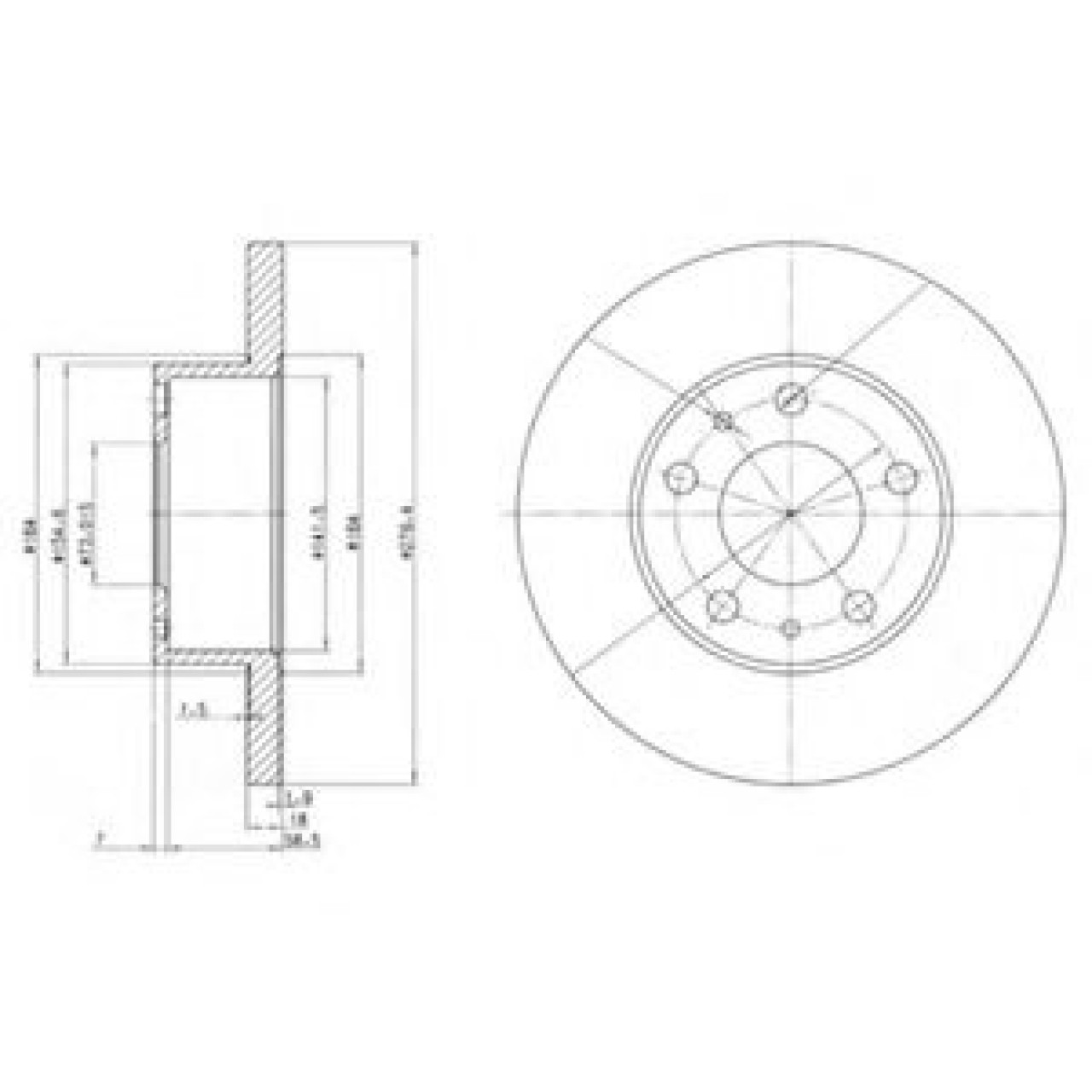 Disc frana FIAT DUCATO bus (230) (1994 - 2002) DELPHI BG2845 piesa NOUA