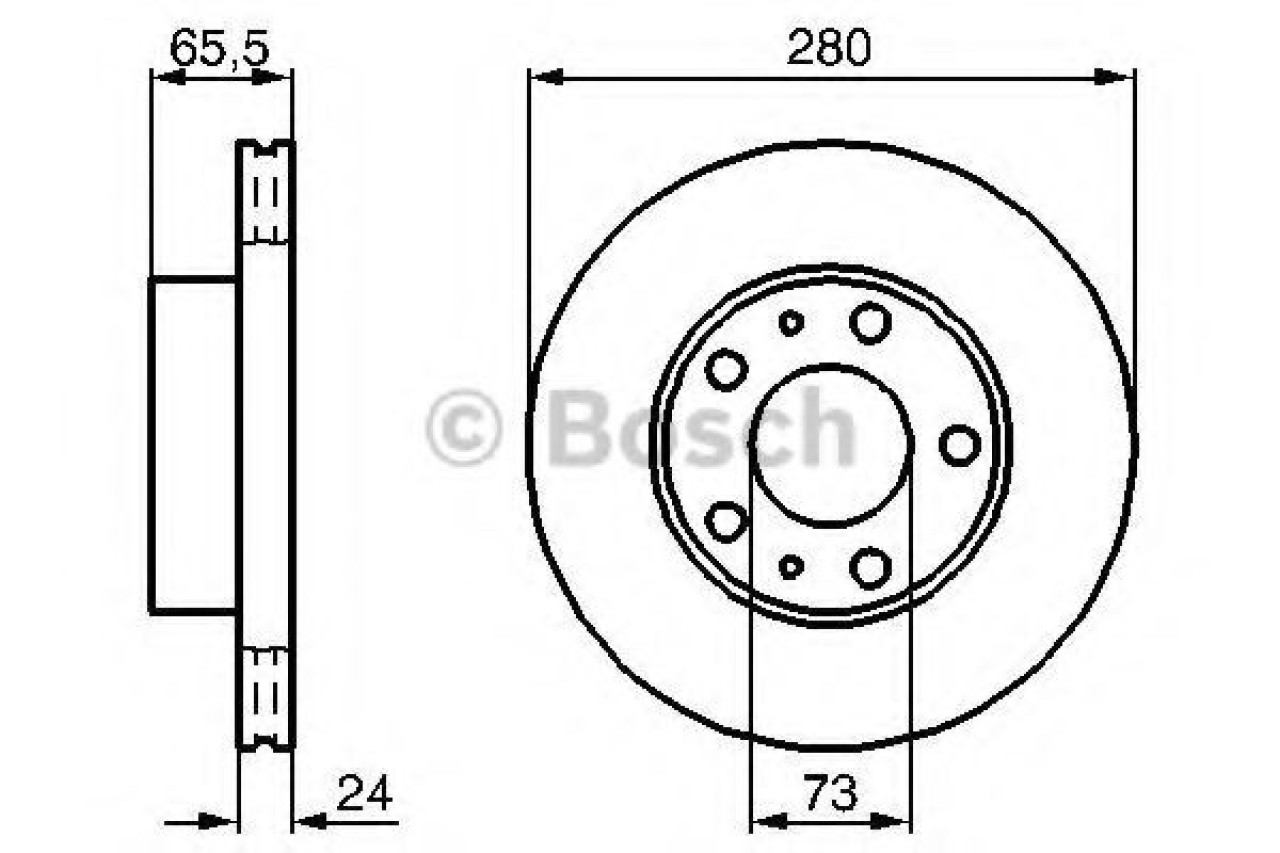 Disc frana FIAT DUCATO bus (244) (2002 - 2016) BOSCH 0 986 478 434 piesa NOUA