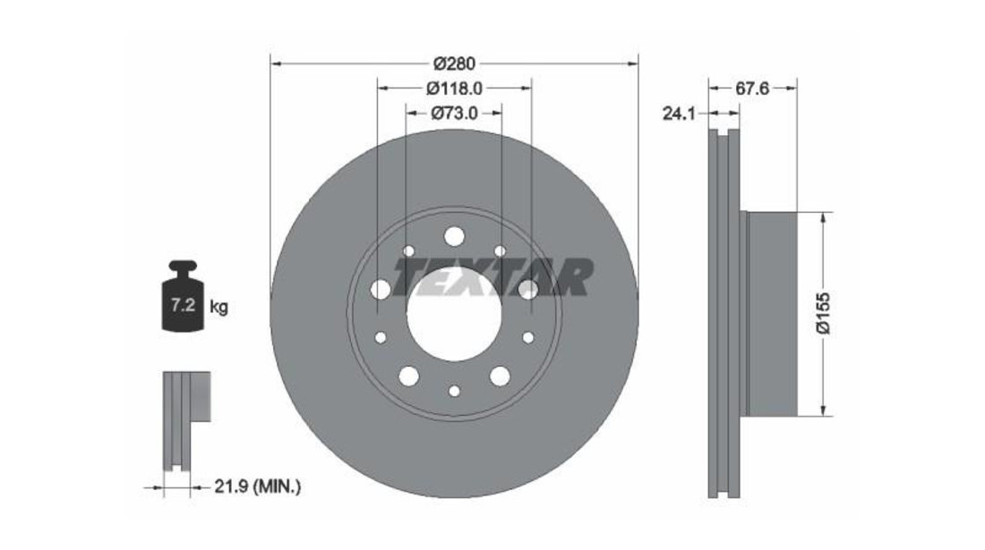 Disc frana Fiat DUCATO bus (244, Z_) 2002-2016 #2 011042121070