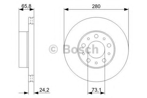 Disc frana FIAT DUCATO caroserie (230L) (1994 - 2002) BOSCH 0 986 479 B96 piesa NOUA