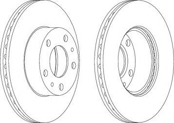 Disc frana FIAT DUCATO caroserie (244) (2002 - 2016) FERODO DDF767C piesa NOUA