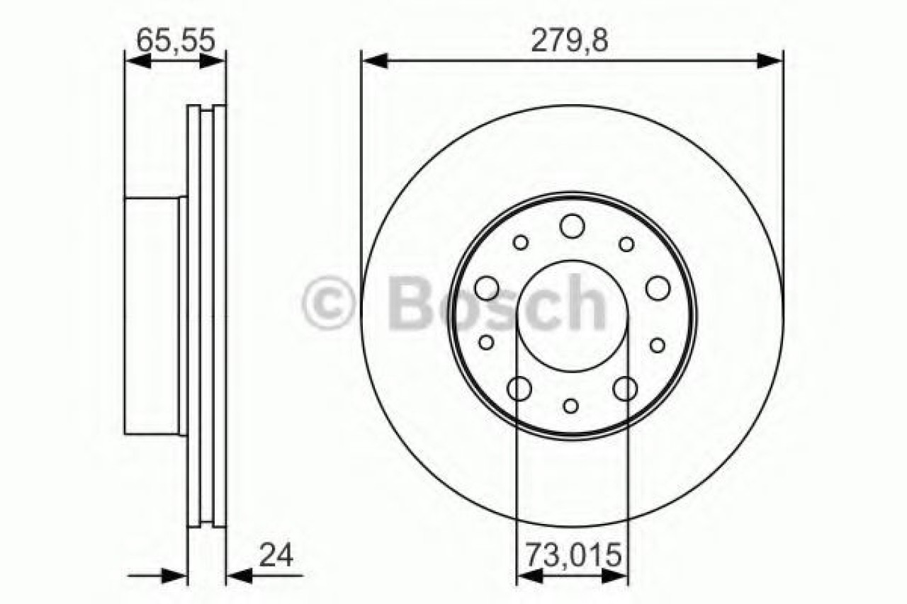 Disc frana FIAT DUCATO caroserie (244) (2002 - 2016) BOSCH 0 986 479 S70 piesa NOUA