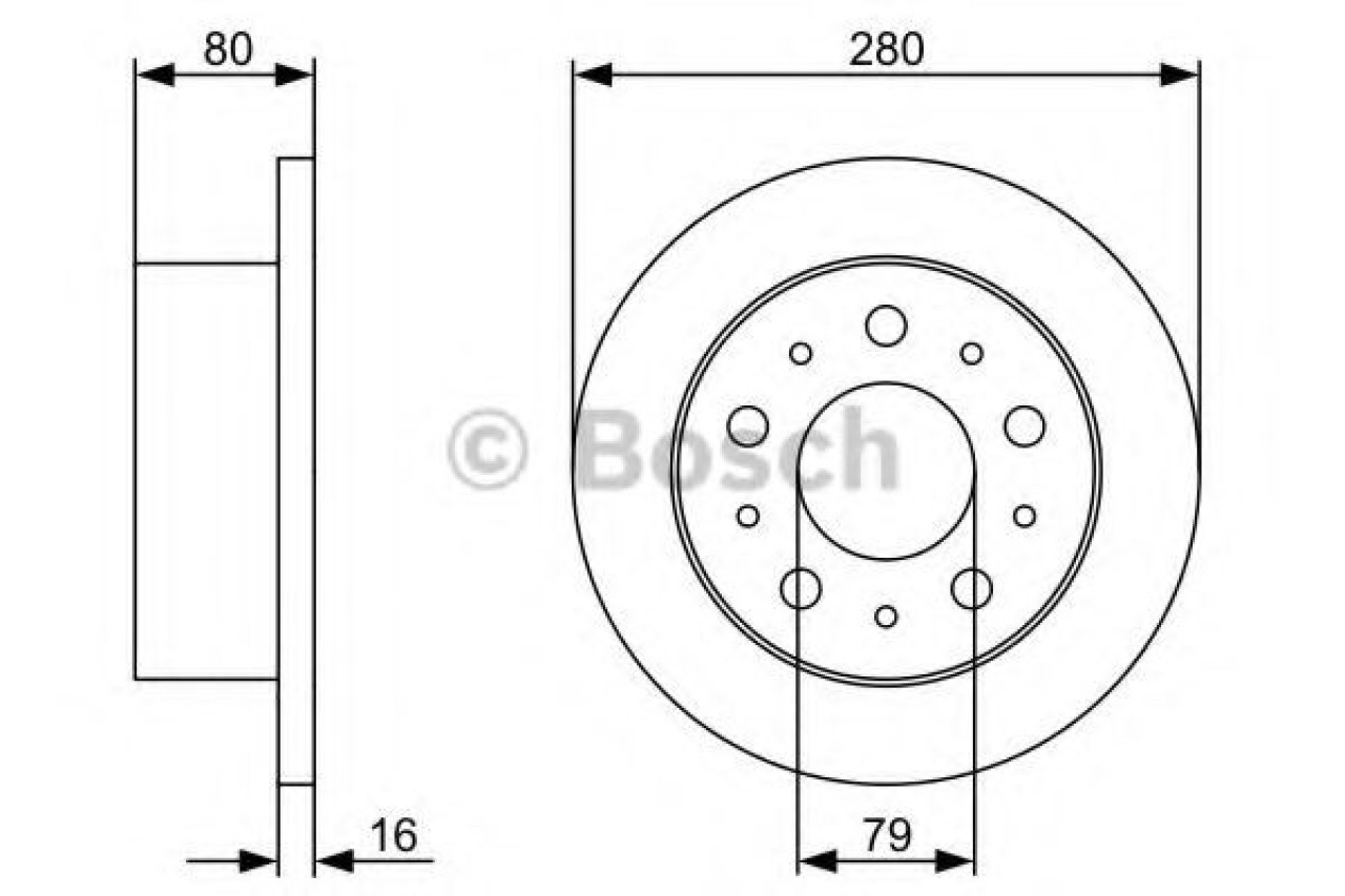 Disc frana FIAT DUCATO caroserie (250, 290) (2006 - 2016) BOSCH 0 986 479 316 piesa NOUA