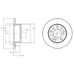 Disc frana FIAT DUCATO caroserie (290) (1989 - 1994) DELPHI BG2253 piesa NOUA