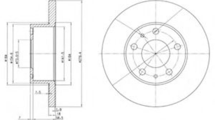 Disc frana FIAT DUCATO caroserie (290) (1989 - 1994) DELPHI BG2845 piesa NOUA