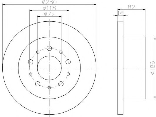 Disc frana FIAT DUCATO platou / sasiu (230) (1994 - 2002) TEXTAR 92116103 piesa NOUA