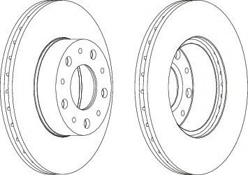 Disc frana FIAT DUCATO platou / sasiu (244) (2002 - 2016) FERODO DDF1170 piesa NOUA