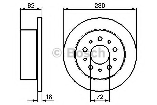 Disc frana FIAT DUCATO platou / sasiu (244) (2002 - 2016) BOSCH 0 986 479 B63 piesa NOUA