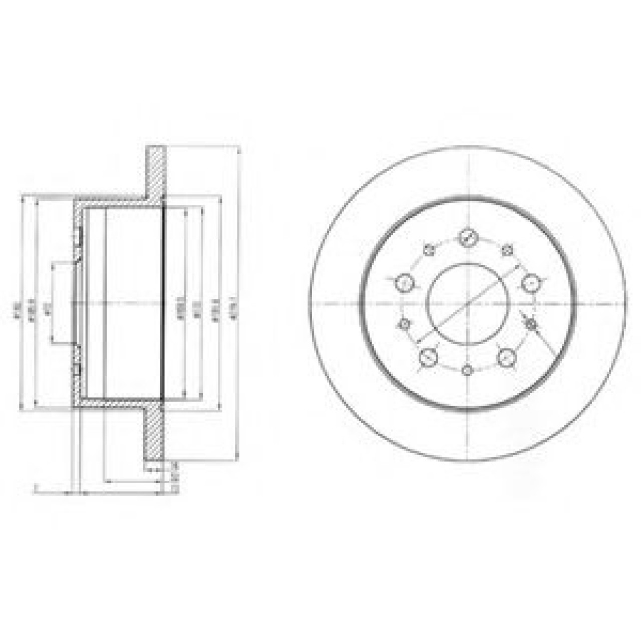 Disc frana FIAT DUCATO platou / sasiu (250, 290) (2006 - 2016) DELPHI BG4061 piesa NOUA