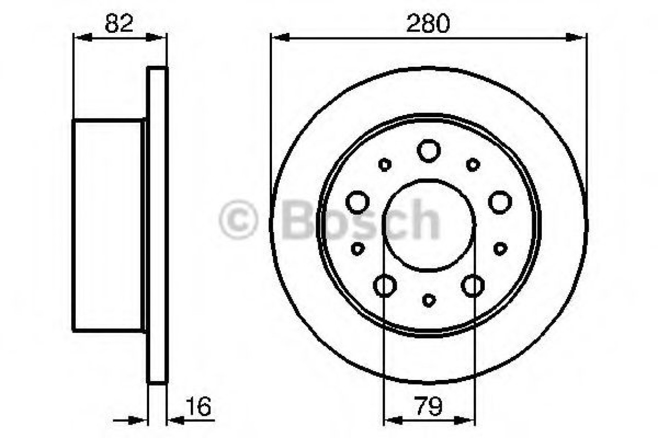 Disc frana FIAT DUCATO platou / sasiu (250, 290) (2006 - 2016) BOSCH 0 986 479 066 piesa NOUA