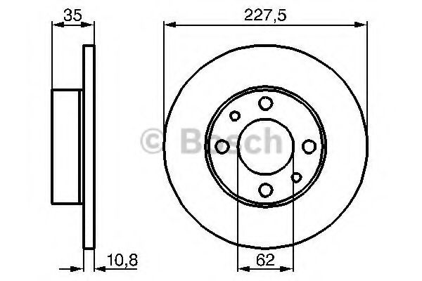 Disc frana FIAT FIORINO (127) (1977 - 1987) BOSCH 0 986 478 063 piesa NOUA