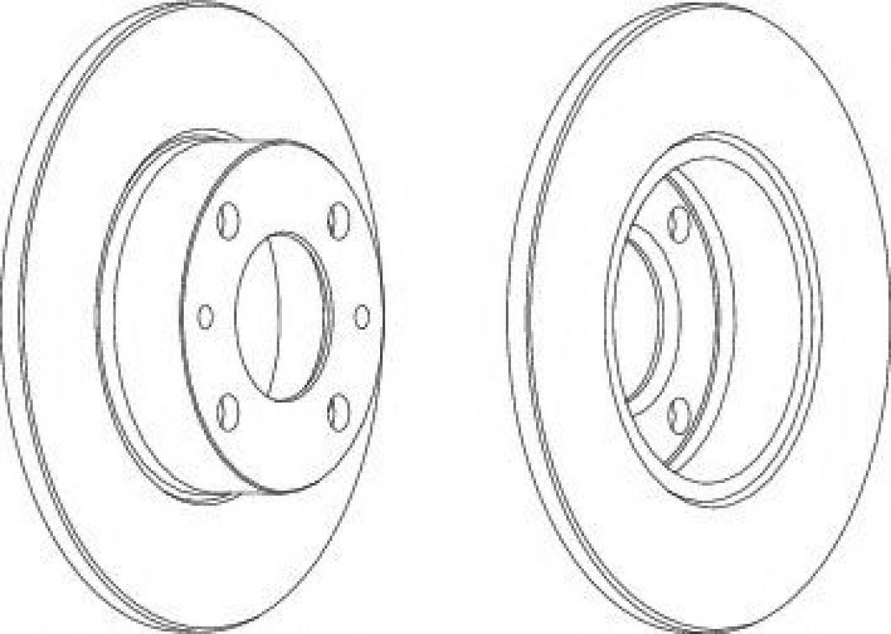 Disc frana FIAT FIORINO (127) (1977 - 1987) FERODO DDF083 piesa NOUA