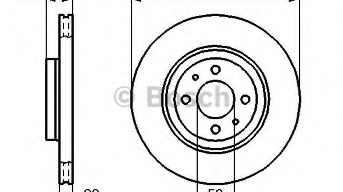 Disc frana FIAT FIORINO Combi (225) (2007 - 2016) BOSCH 0 986 479 B49 piesa NOUA