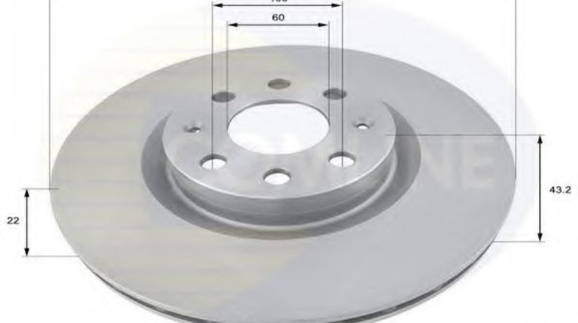 Disc frana FIAT GRANDE PUNTO (199) (2005 - 2016) COMLINE ADC1819V piesa NOUA