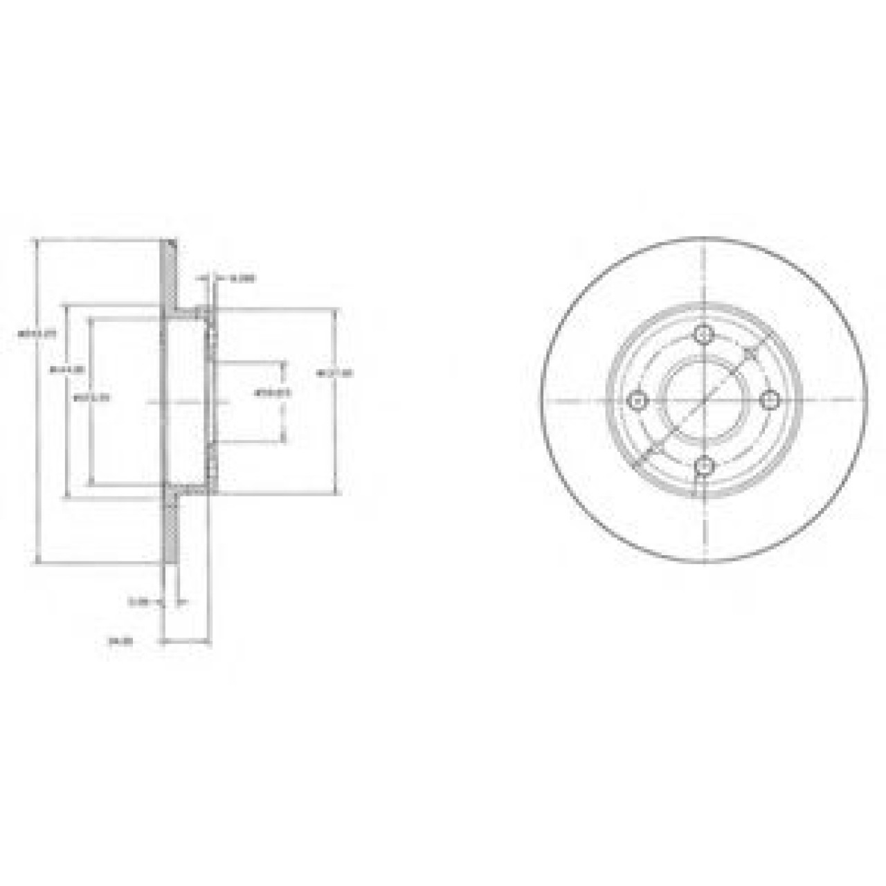 Disc frana FIAT MAREA (185) (1996 - 2007) DELPHI BG2458 piesa NOUA