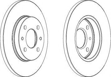 Disc frana FIAT PANDA Van (141) (1986 - 2004) FERODO DDF125 piesa NOUA