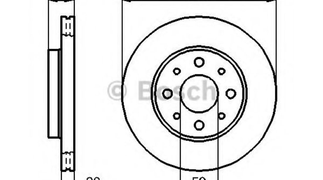 Disc frana FIAT PANDA Van (169) (2004 - 2016) BOSCH 0 986 479 121 piesa NOUA