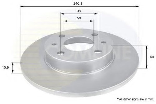 Disc frana FIAT PUNTO (176) (1993 - 1999) COMLINE ADC1801 piesa NOUA