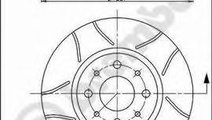 Disc frana FIAT PUNTO (188) (1999 - 2016) BREMBO 0...