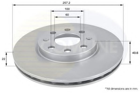 Disc frana FIAT PUNTO (199) (2012 - 2016) COMLINE ADC1138V piesa NOUA