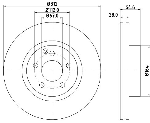 Disc frana FIAT SCUDO caroserie (272, 270) (2007 - 2016) KRIEGER 0950004146 piesa NOUA