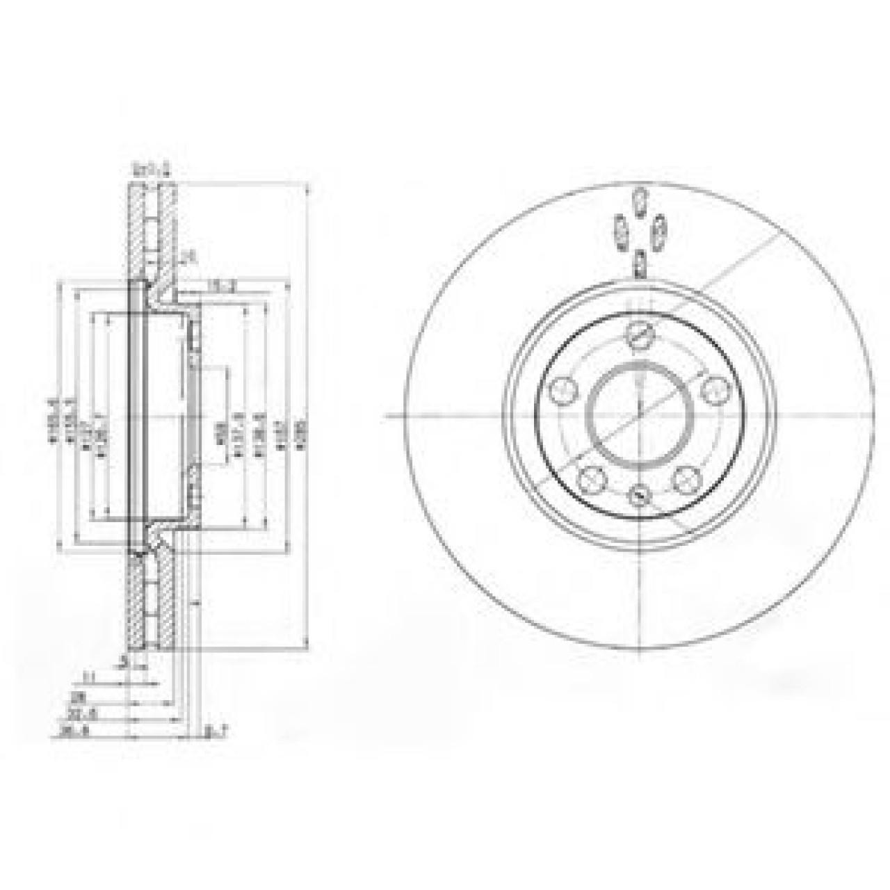 Disc frana FIAT SCUDO combinato (220P) (1996 - 2006) DELPHI BG3740 piesa NOUA