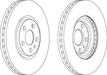 Disc frana FIAT SCUDO combinato (220P) (1996 - 2006) FERODO DDF1165C piesa NOUA