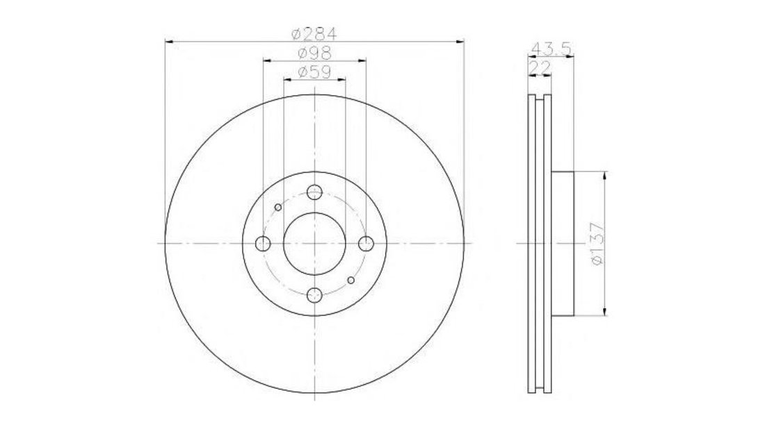 Disc frana Fiat STILO (192) 2001-2010 #2 09313710