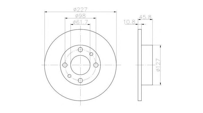 Disc frana Fiat X 1/9 (128 AS) 1972-1989 #2 08363610