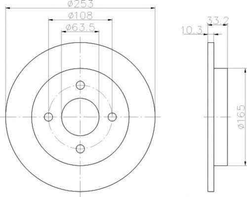 Disc frana FORD FIESTA V (JH, JD) (2001 - 2010) TEXTAR 92088403 piesa NOUA