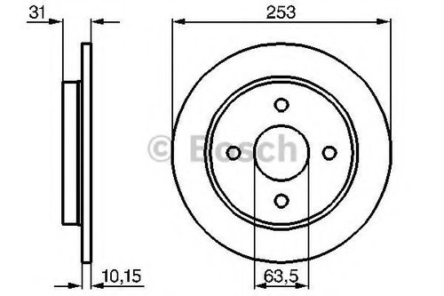 Disc frana FORD FOCUS Combi (DNW) (1999 - 2007) BOSCH 0 986 478 344 piesa NOUA