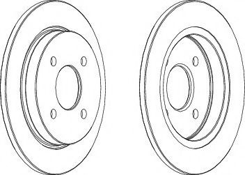 Disc frana FORD FOCUS Combi (DNW) (1999 - 2007) FERODO DDF281 piesa NOUA