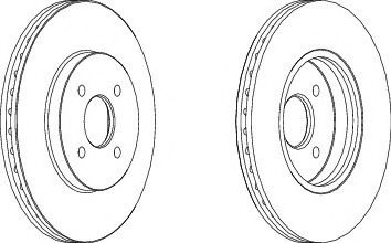 Disc frana FORD FOCUS (DAW, DBW) (1998 - 2007) FERODO DDF1195C piesa NOUA