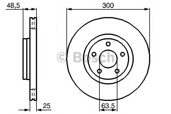 Disc frana FORD FOCUS II (DA) (2004 - 2012) BOSCH 0 986 479 171 piesa NOUA