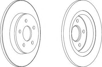 Disc frana FORD FOCUS II (DA) (2004 - 2012) FERODO DDF1227 piesa NOUA