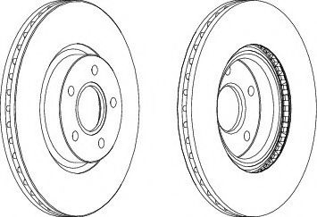 Disc frana FORD FOCUS II Limuzina (DA) (2005 - 2016) FERODO DDF1225 piesa NOUA