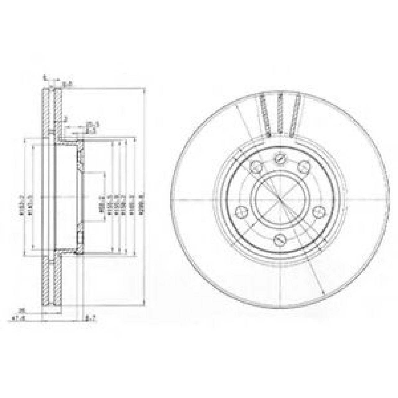 Disc frana FORD GALAXY (WGR) (1995 - 2006) DELPHI BG3696 piesa NOUA