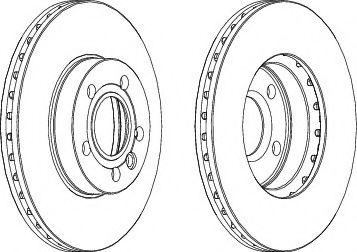 Disc frana FORD GALAXY (WGR) (1995 - 2006) FERODO DDF846 piesa NOUA