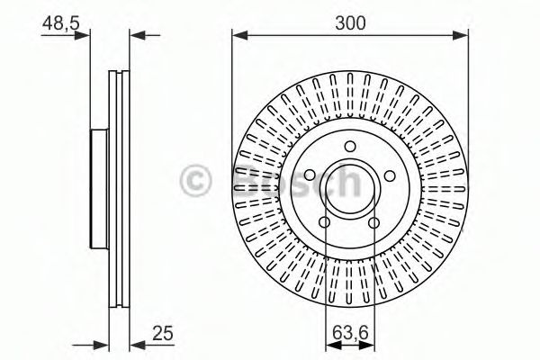 Disc frana FORD KUGA II (DM2) (2012 - 2016) BOSCH 0 986 479 956 piesa NOUA