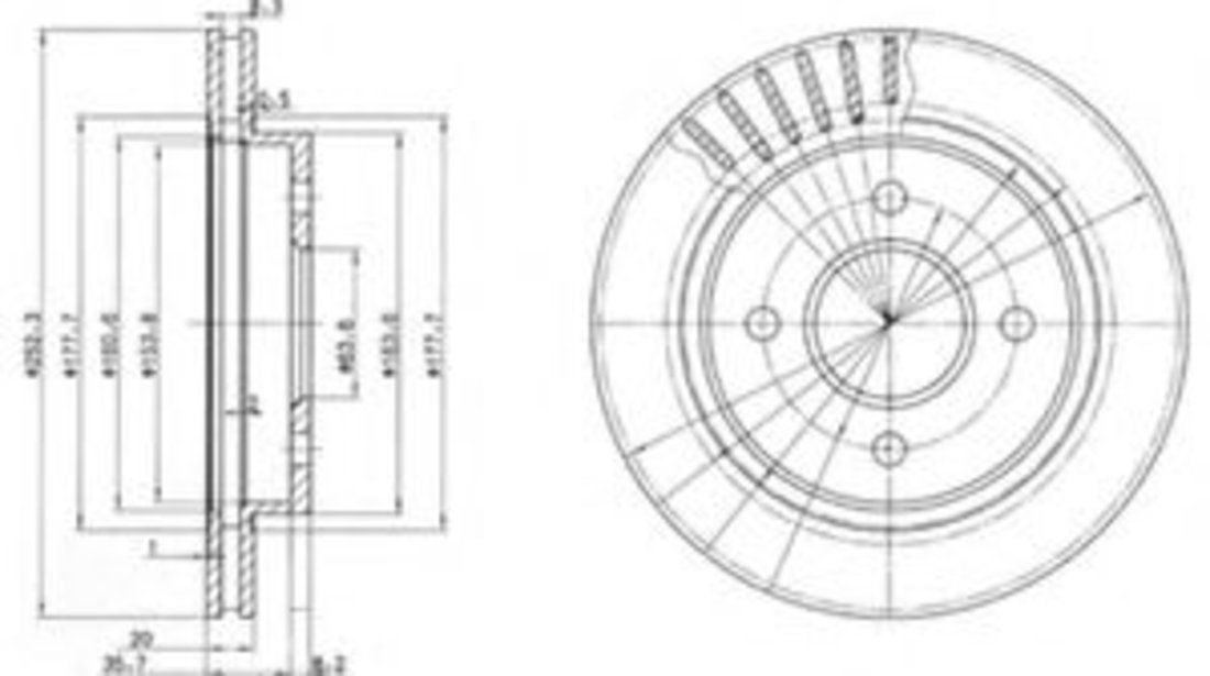 Disc frana FORD MONDEO II Combi (BNP) (1996 - 2000) DELPHI BG2700 piesa NOUA