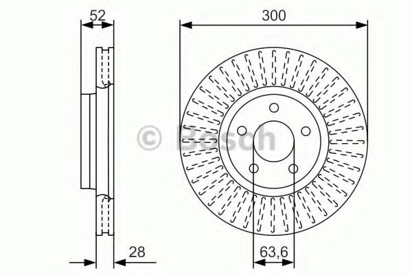 Disc frana FORD MONDEO IV (BA7) (2007 - 2016) BOSCH 0 986 479 D38 piesa NOUA