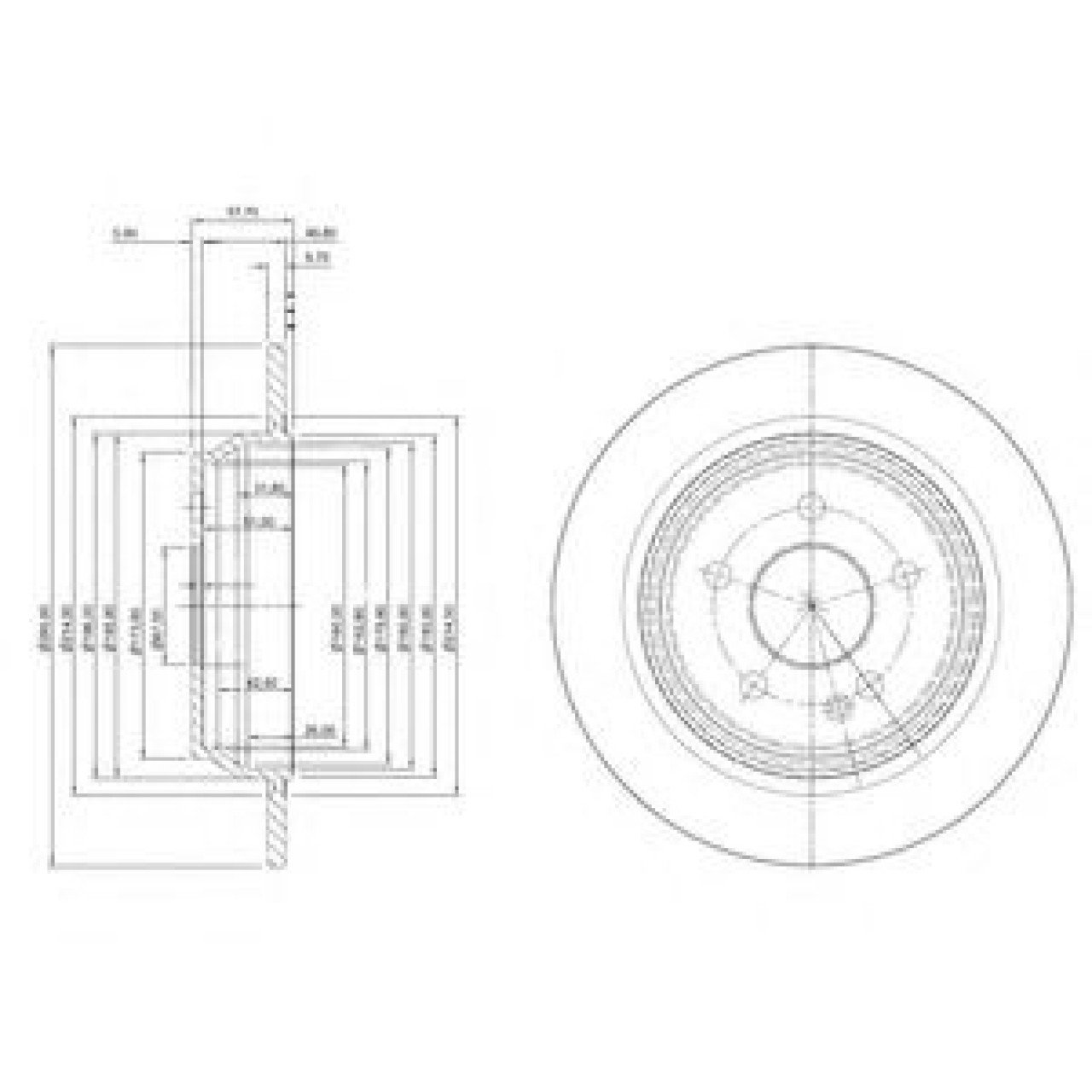 Disc frana FORD S-MAX (WA6) (2006 - 2016) DELPHI BG4063C piesa NOUA