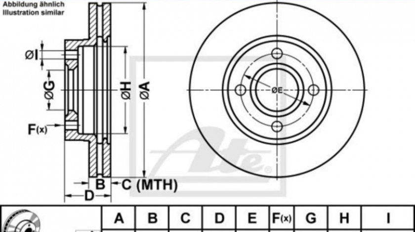 Disc frana Ford STREET KA (RL2) 2003-2005 #2 09780610