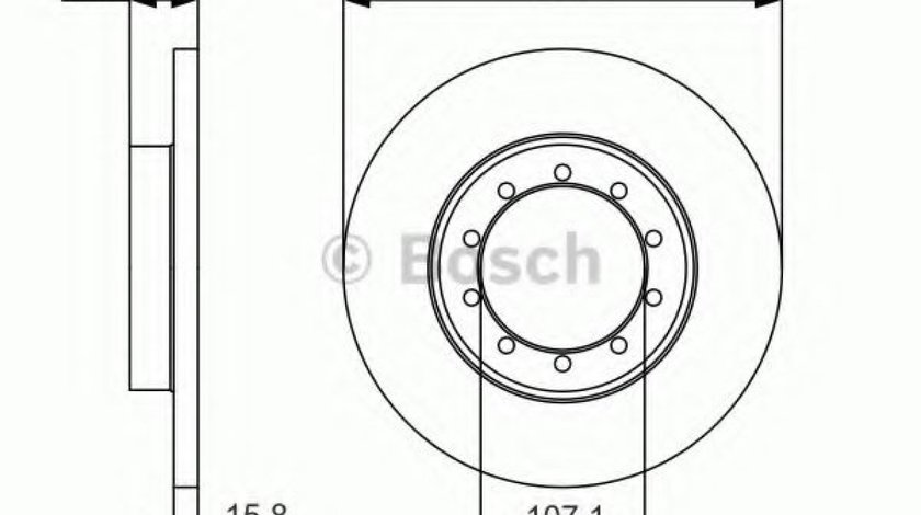 Disc frana FORD TRANSIT bus (2006 - 2014) BOSCH 0 986 479 A34 piesa NOUA